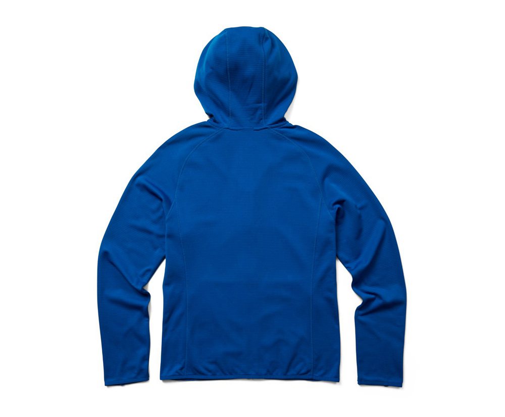 Merrell Jackets Blue - Terrain Geotex Full Zip Hoodie - Mens 16KXLYHRM